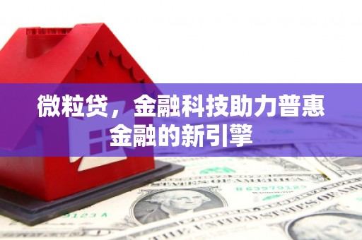 源汇微粒贷，金融科技助力普惠金融的新引擎