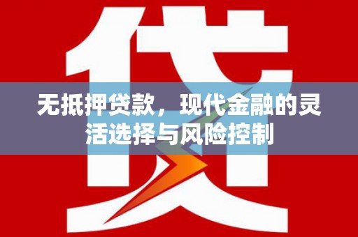 源汇无抵押贷款，现代金融的灵活选择与风险控制