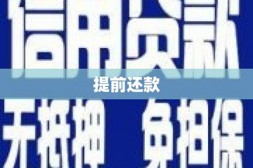 源汇提前还款